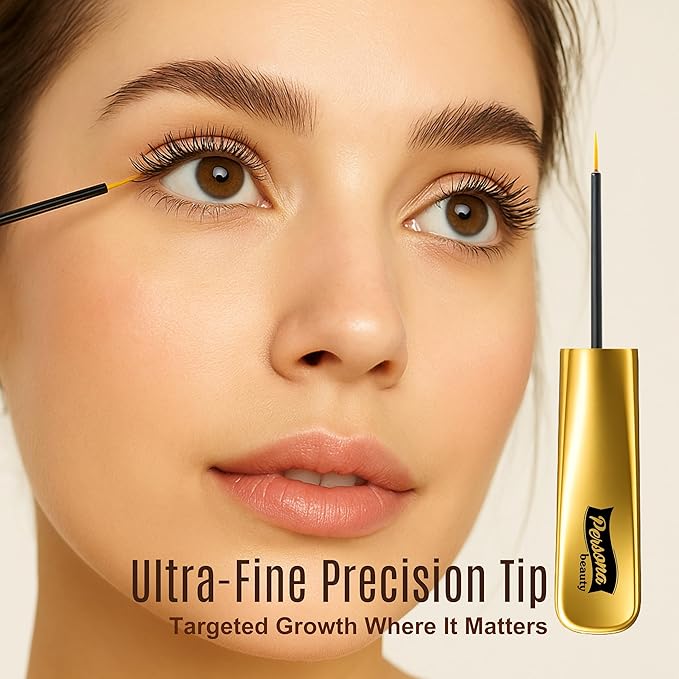 Eyelash Growth Serum - Advanced Peptide Infused Lash Booster for Fuller, Longer, Healthier Lashes - Eyelash Serum for Eyelash Growth Without Prostaglandin, Hypoallergenic, 5ml