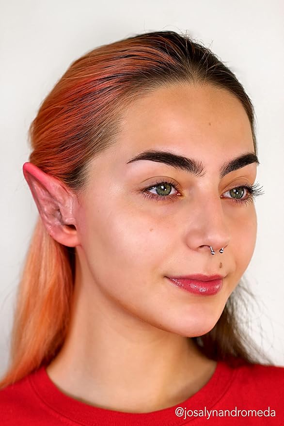 Graftobian Elf Ear Complete Makeup Kit - Elf Ears with Spirit Gum Adhesive and Skin Tone Makeup - for Cosplay, Halloween Costumes, & Theater - Full Color Instructions