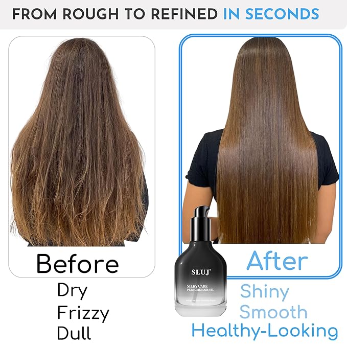 SLUJ Hair Perfume for Women & Men - Lightweight Anti Frizz Hair Oil for Frizz & Damaged Hair, Repairing Hair Serum, Long Lasting Hair Fragrance, Travel Size Moisturizing Hair Perfume Oil