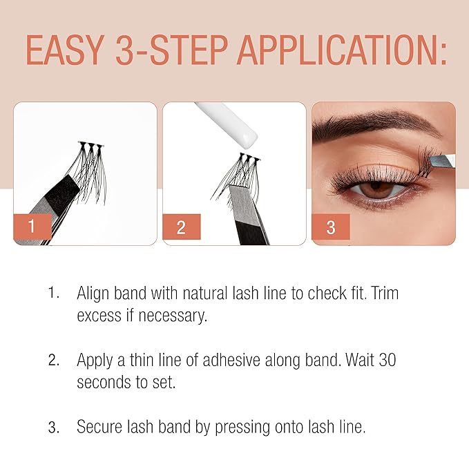 Ardell Naked Lashes 420 - Natural Volume & Lightweight Black Strip Lashes, 2 Pairs with 1g DUO Pipette, 1 Set