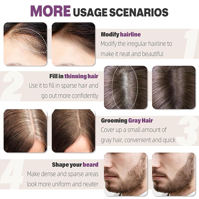 Hairline Powder Instantly Conceals Hair Loss, Root Touch Up Hair Color Powder, Hair Toppers for Women Men, Hair Fibers for Thinning Hair, Root Cover Up lasting 24 hours (Dark Blonde, 0.35)
