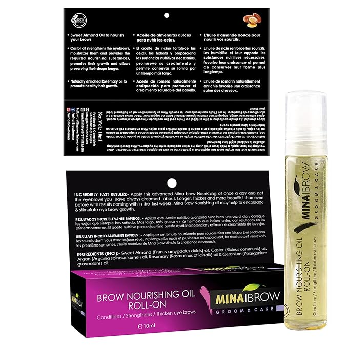 MINA ibrow Henna Professional Tint Kit with Nourishing Oil (Black)