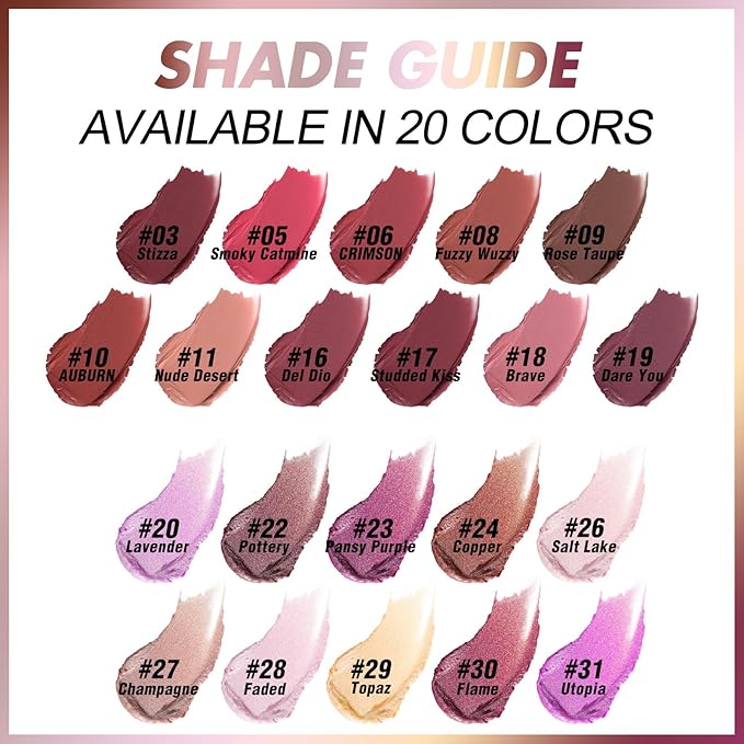 FOCALLURE Ultra Chic Lipstick,Rich Vitamin E Lip Crayon,Lightweight Color without Drying or Fading,Long Lasting Waterproof Lips Makeup,DEL RIO