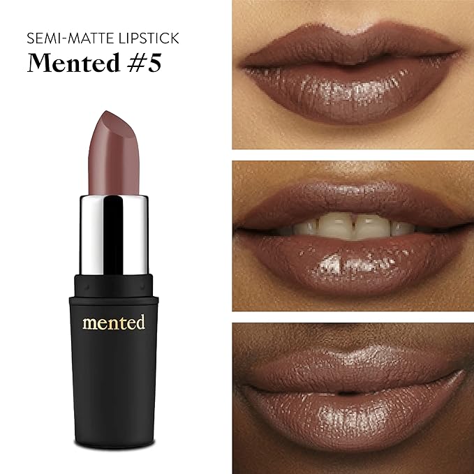 Mented Cosmetics Nude Lipstick for Women, Semi-Matte Long-Lasting Lip Stick, Moisturizing Vegan, Paraben & Cruelty-Free, Enhances All Complexions, Perfect for Everyday Makeup, Mented No. 5