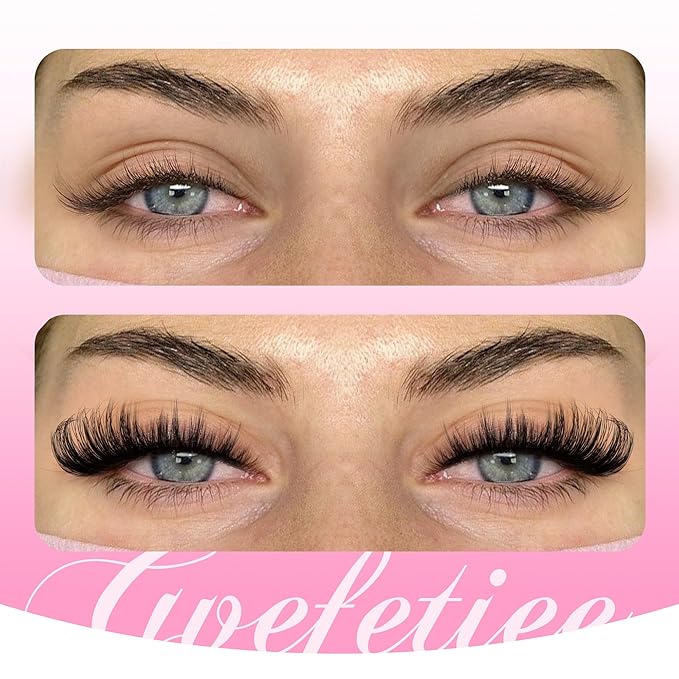 Lashes Wispy False Eyelashes Fox Eye Lashes Fake Lashes Fluffy Cat Eye Lashes Faux Mink Strip Lashes Natural Look Clear Band Eyelashes Pack by GVEFETIEE 8 Pairs