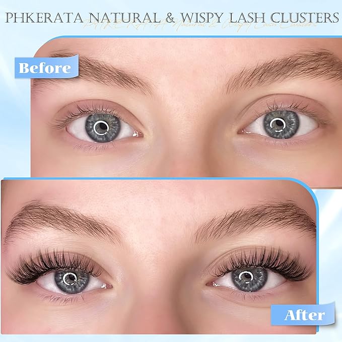 Wispy Eyelash Clusters Natural Lash Clusters 120 pcs Individual Lashes Clusters DIY Cluster Eyelash Extensions with Soft Lash Band, 10-16 mm