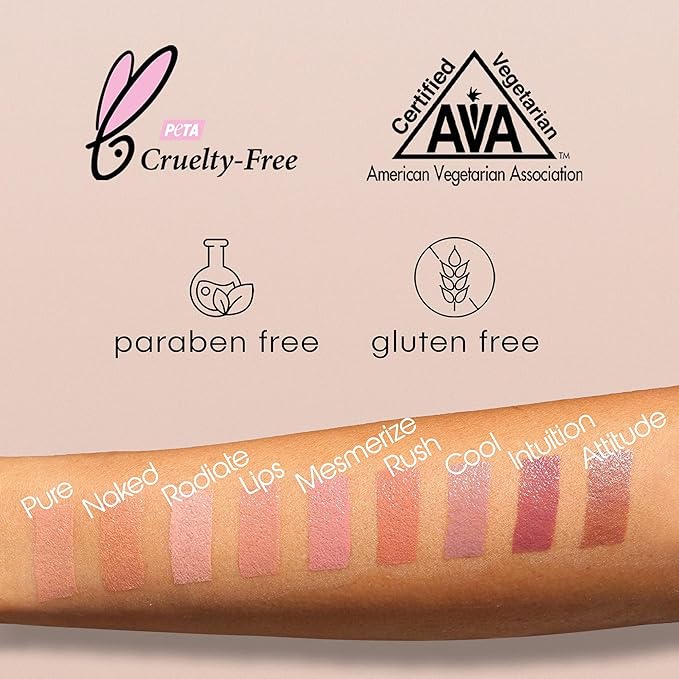 nude envie - Lipstick - Creamy & Long-Lasting Finish - Velvety Texture & Easy Application - Luxury Hydration - With Shea Butter, Vitamin E & Jojoba Oil - Vegan, Paraben-Free & Cruelty-Free - Rush