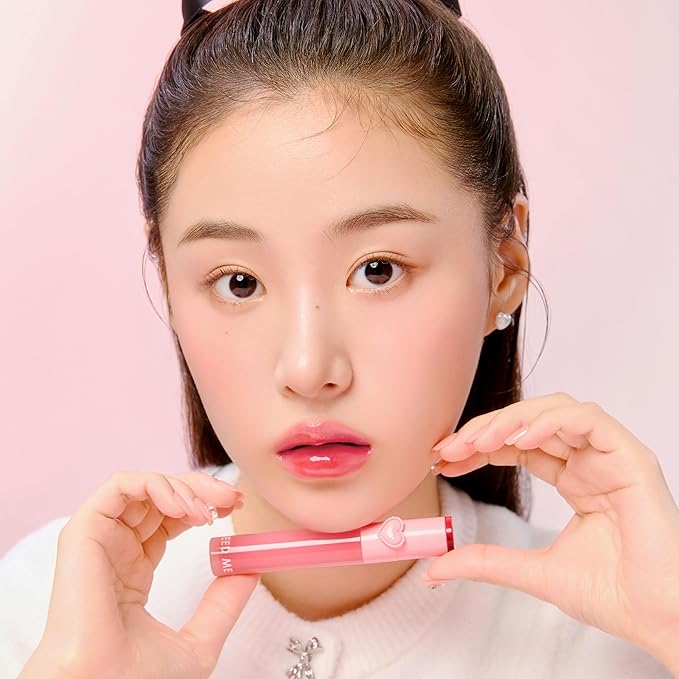 YNM Heart Jelling Tint, PAPAYA JELLING, Silicone Lip Brush Included, K-Beauty, Non-Sticky, Moisturizing, Smudge-Proof, Korean Lip Tint, Long-Lasting, Vivid Color, 0.09 oz