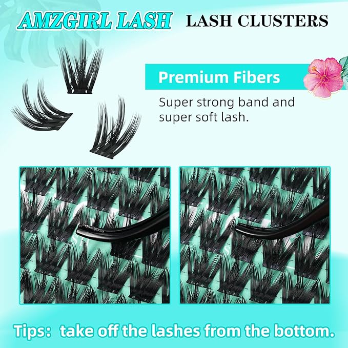 Lash Clusters Wet Look 168Pcs Eyelash Cluster Ultra-Thin Lash Band Eyelashes Extensions Spiky Anime Wide Span Lashes(Orchid,D-12mm)