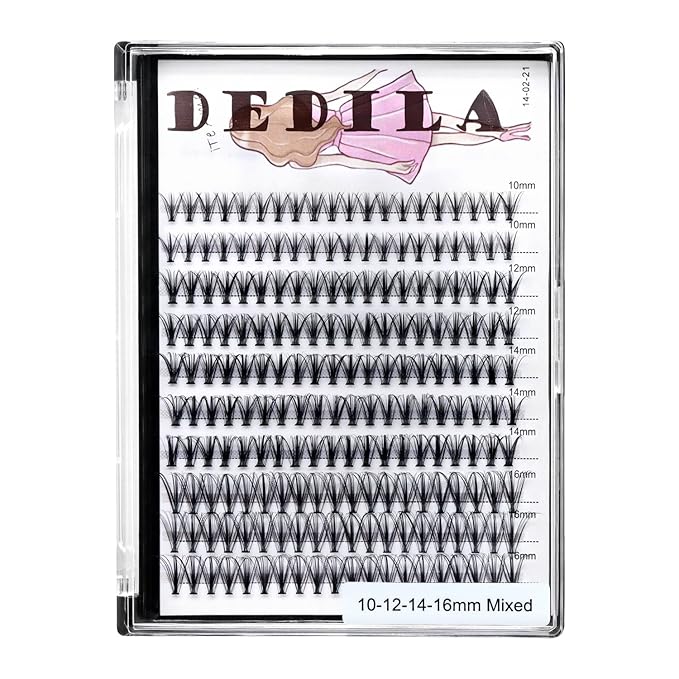 8-22mm to Choose 20D/40D/60D/80D/100D Individual False Eyelashes Makeup Cluster Eyelashes Thickness 0.07mm D Curl Natural long Black Soft 3D Eye Lashes Extensions (20D-10-12-14-16MM Kit)