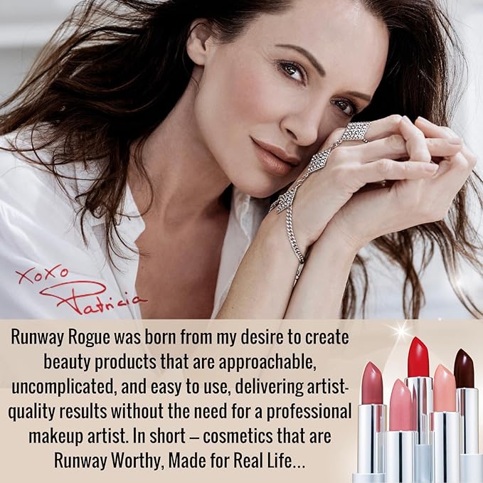 Runway Rogue 90s Vibe Lipstick, Moisturizing Matte Pale-Rose Lipstick, ‘Patricia’