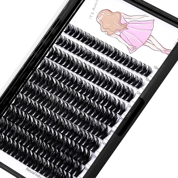 8-22mm to Choose 20D/40D/60D/80D/100D Individual False Eyelashes Makeup Cluster Eyelashes Thickness 0.07mm D Curl Natural long Black Soft 3D Eye Lashes Extensions (60D-10-12-14-16MM Kit)