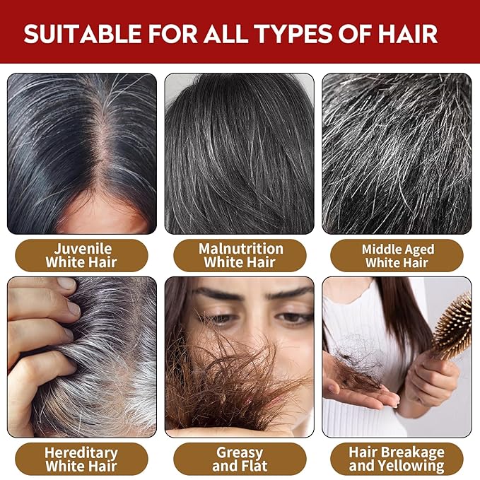 2PCS Saffron Hair Spray, Saffron Hairs Blackening Spray, Saffron Herbal Essence Spray, Leaving Hairs Shiny Non-Frizzy