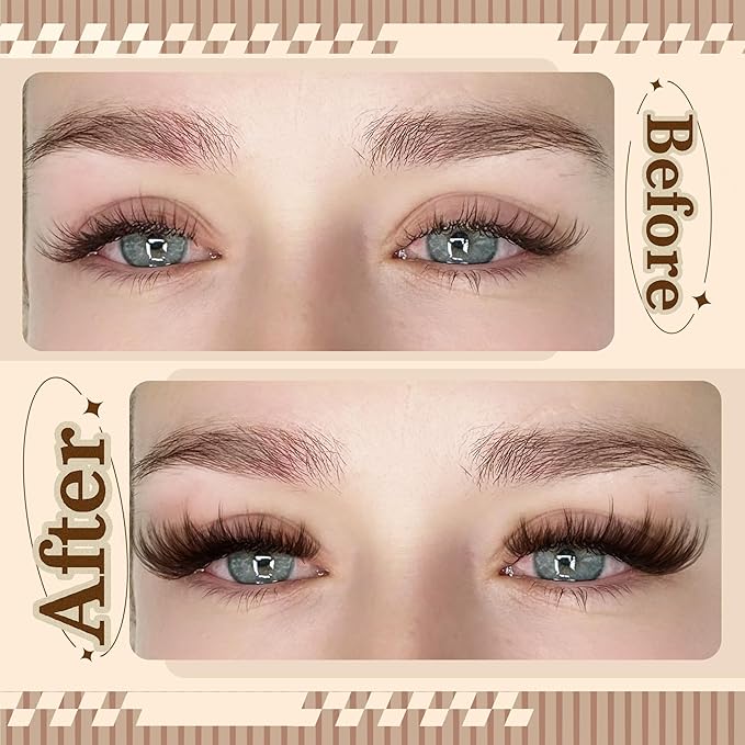 Brown Lash Clutsers Wispy Cluster Eyelash Extensions Fluffy Individual Lashes Natural Cluster Lashes Dark Brown Lash Extensions Fairy Lash Spikes Extension Soft Vibe Look (144Pcs CC Curve 10-16MM)
