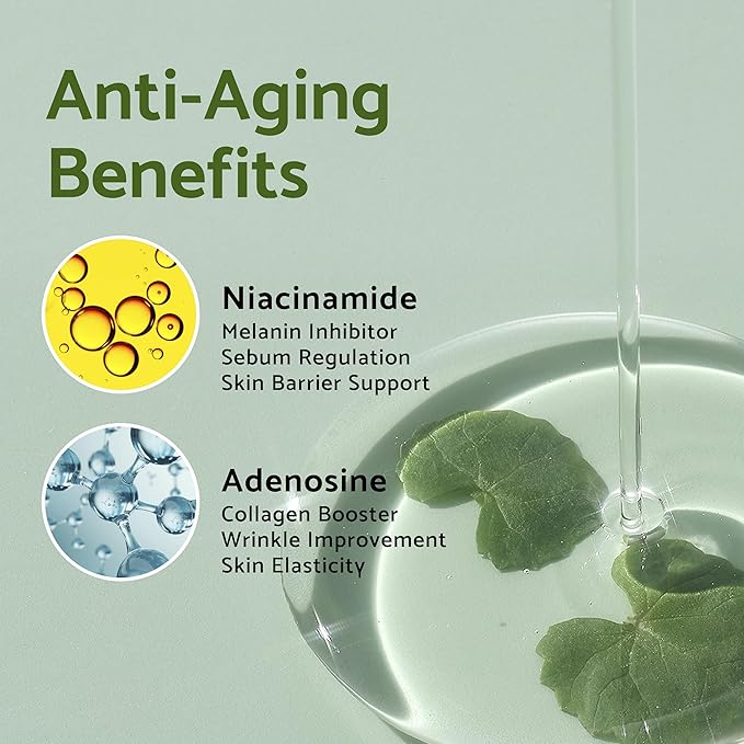 IUNIK Tea Tree Relief Vegan Serum for Acne-Prone Skin – Non-Sticky & Lightweight Facial Ampoule with Centella Asiatica for Soothing, Calming, and Balancing – Korean Skincare