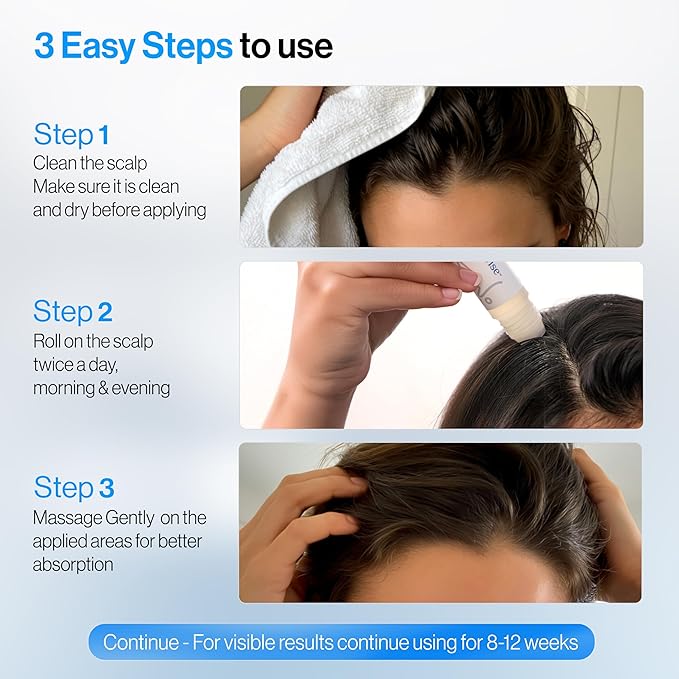 Be Bodywise 3% Redensyl & Rosemary Hair Growth Serum (Roll On) | Pack of 2 |with 2% Anagain | Thicker & Stronger Hair | Prevents Hairfall & Stimulates Hair Follicles | For All Hair Types | 50ml