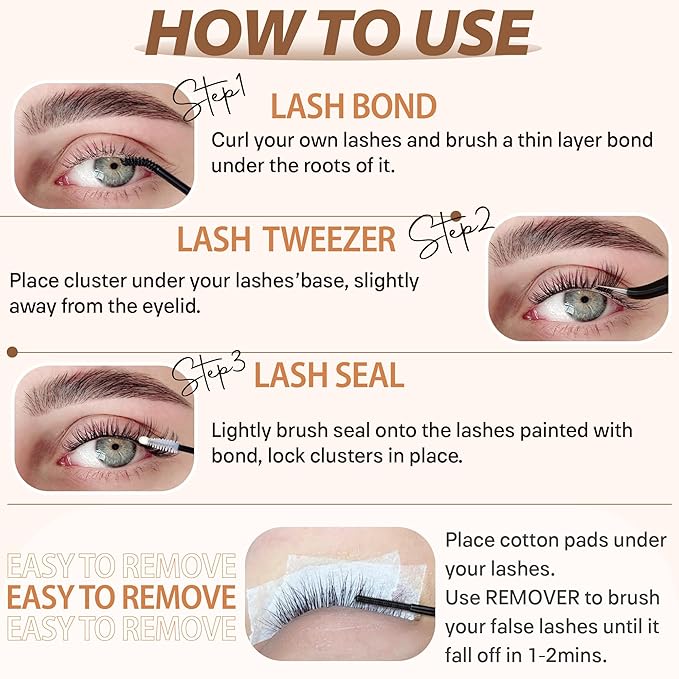 TOOCHUNAG Lash Clusters Wispy Fairy Eyelash Clusters 10-14mm 160pcs Natural Cluster Eyelash Extensions Curly Cluster Lashes Thin Band False Eyelashes Clusters DIY Individual Lash Extension