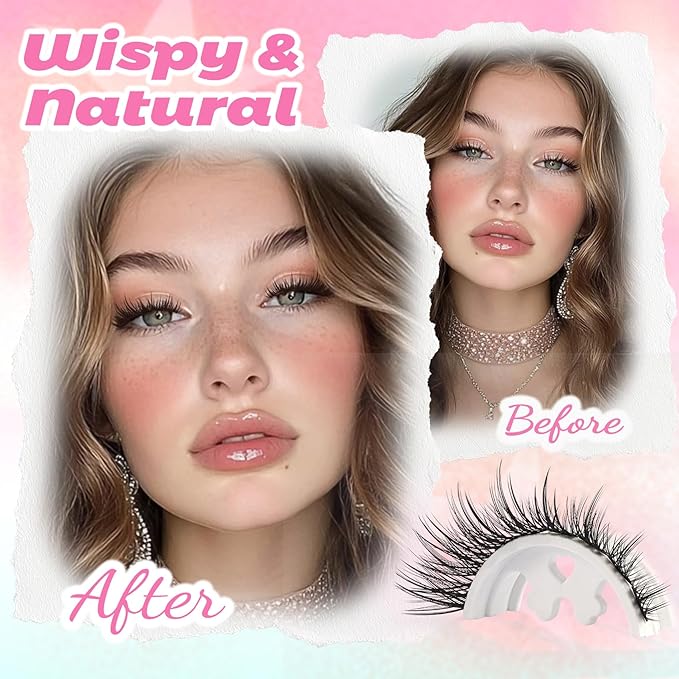 Lash Clusters Anime Spiky Eyelash Extensions Triple Spikes Doll Manga Lash Clusters 8-16MM C Curl 144Pcs Cosplay Doe Eyed Individual Lashes for DIY at Home (Lavender)
