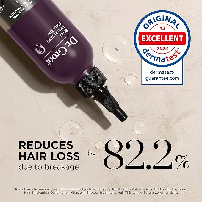 Dr. Groot Miracle in Shower Moisturizing Treatment for Hair Loss, Korean Hair Care Rinse, Rosemary Oil for Smooth, Healthier-Looking Hair in 5 Seconds, Scalp Revitalizing Solution, 250 ML