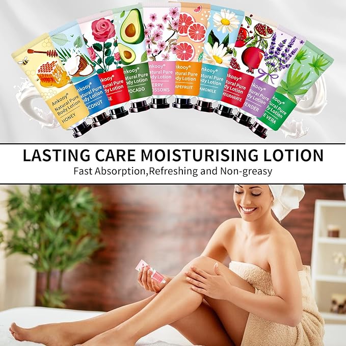 36 Pack Body Lotion for Women Dry Skin,Stocking Stuffers for Teen Girls,Christmas Gifts for Teacher,Gifts for Women,Appreciation Gifts Nurse Gifts for Coworkers,Travel Size Lotion with Shea Butter