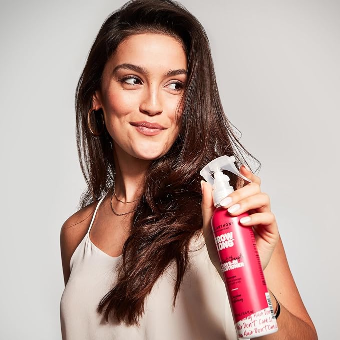 Marc Anthony Leave-In Conditioner Spray & Detangler, Grow Long Biotin, 2-pack - Anti-Frizz Deep Conditioner For Split Ends & Breakage - Vitamin E, Caffeine & Ginseng for Curly, Dry & Damaged Hair