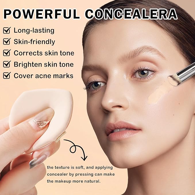 Under Eye Concealer for Dark Circles Color Correcting,Pro Concealer Full Coverage Tattoo Cover up Makeup,Under Eye Brightener,Long-lasting Corrector de Ojeras (06 Sun Kissed)