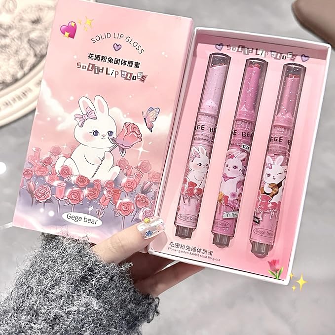 6 Colors Cute Jelly Lipstick Set, Shine Hydrating Lip Gloss, Moisturizing Tinted Lip Balm, Smooth Nourishing Lip Care Lip Tint with Gift Box