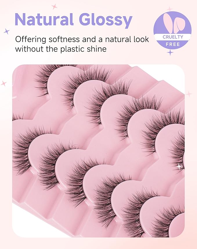 Natural Wispy Lashes False Eyelashes Strip Lashes Nature02