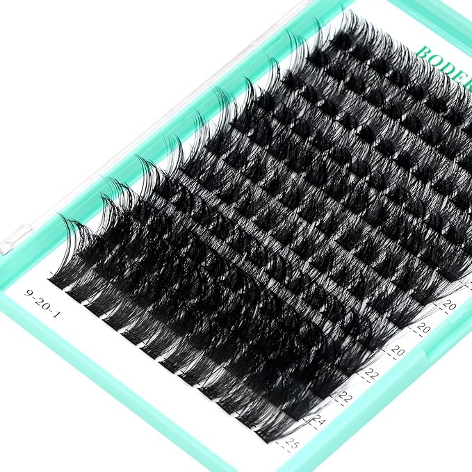 Bodermincer Lash Clusters D Curl Black/Brown/Colored Lashes 10-12-14/12-14-16/16-18-20mm Mixed Lash Clusters Kit For Beginner (M01# 14-25mm Mixed)