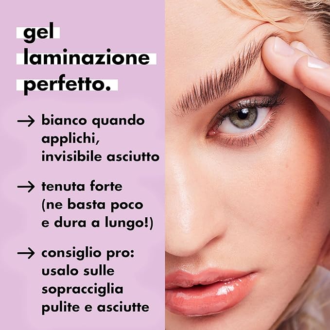 e.l.f. Brow Laminating Gel, Strong-Hold, Clear-Drying & Water-Resistant Brow Gel Creates Laminated Brows, Comb & Sculpt Brows, Vegan & Cruelty-free