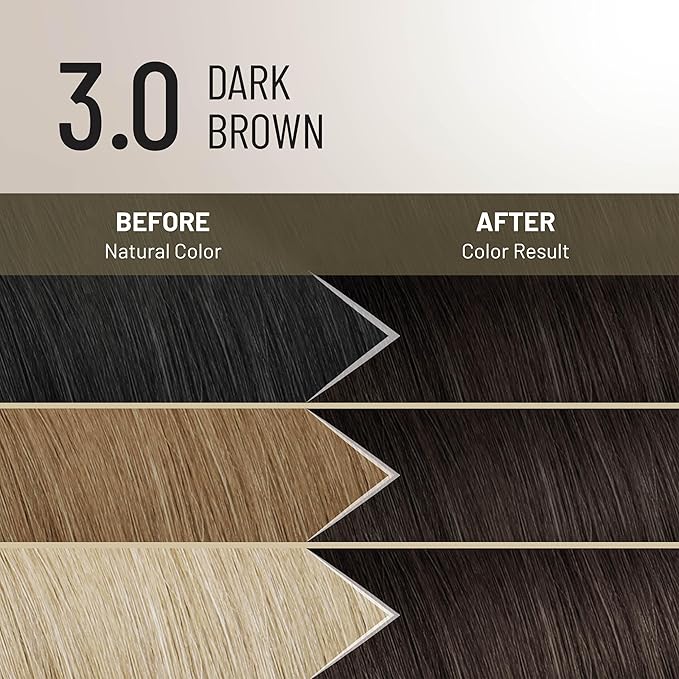 Il Salone Milano Plex Rebuilder Permanent Hair Color Cream - 3.0 Dark Brown Professional Hair Dye Kit for a Natural Gloss & Glaze - Paraffin, Paraben, and Alcohol Free