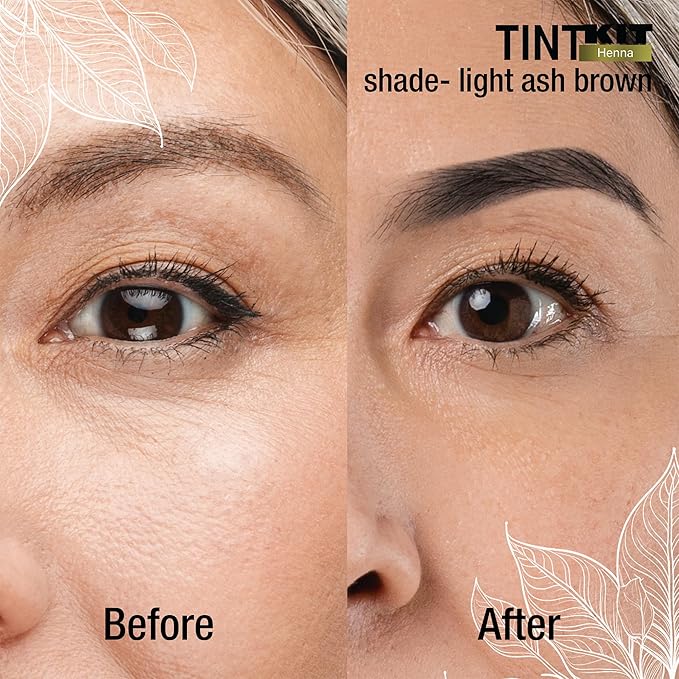 Godefroy Powered by Henna - Tint Kit 4 Applications | Light Ash Brown | Spot Hair Color Powered by Natural Henna