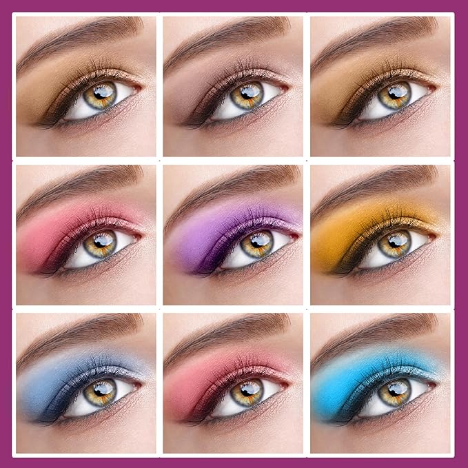 Profusion Cosmetics Winter Wishes Eye and Face Makeup Palette – Features 18 Multi Finish Shades, 4 Pressed Glitter and 1 Pencil Shaped Sparkling Lipgloss, Blendable, Vegan & Cruelty-Free