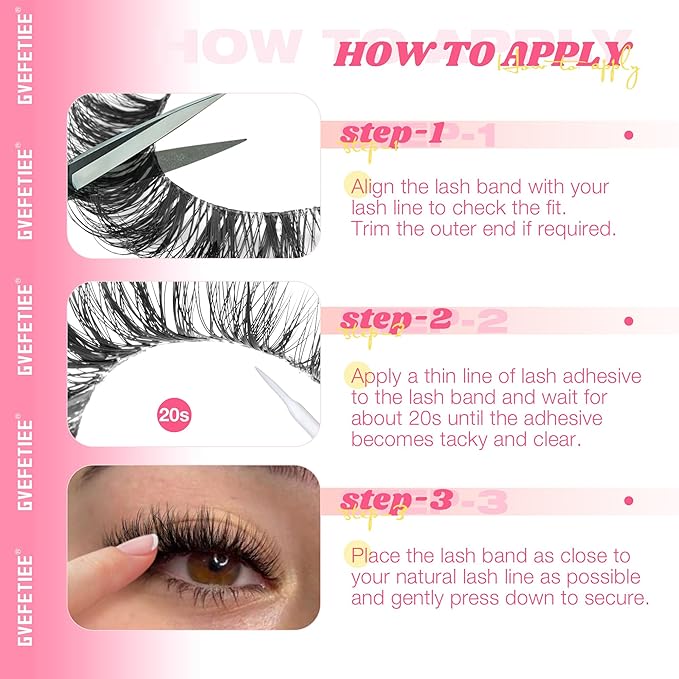 False Eyelashes Clear Band Natural Look Faux Mink Lashes Wispy Cat Eye Lashes Soft Eyelashes Lightweight Handmade 8 Pairs Pack Eyelashes