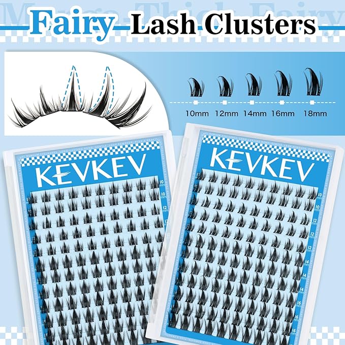 Lash Clusters Manga Lash Clusters Volume Soft 120pcs 10-18mm Mix Eyelash Clusters DIY Manga Lashes Invisible Ultra-Thin Band DIY Lashes (Fairy03)