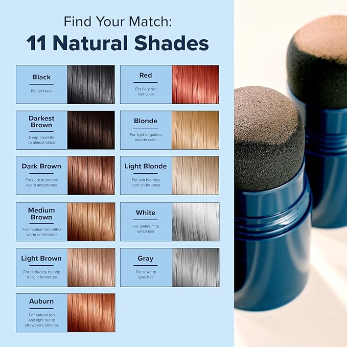 TRUHAIR Jumbo Color & Conceal Waterproof Root Touch Up Hair Color for Gray Hair Coverage - Instant Root Cover Up Hair Powder for Women & Men - Bald Spot Concealing, Hairline Filling (Blonde)
