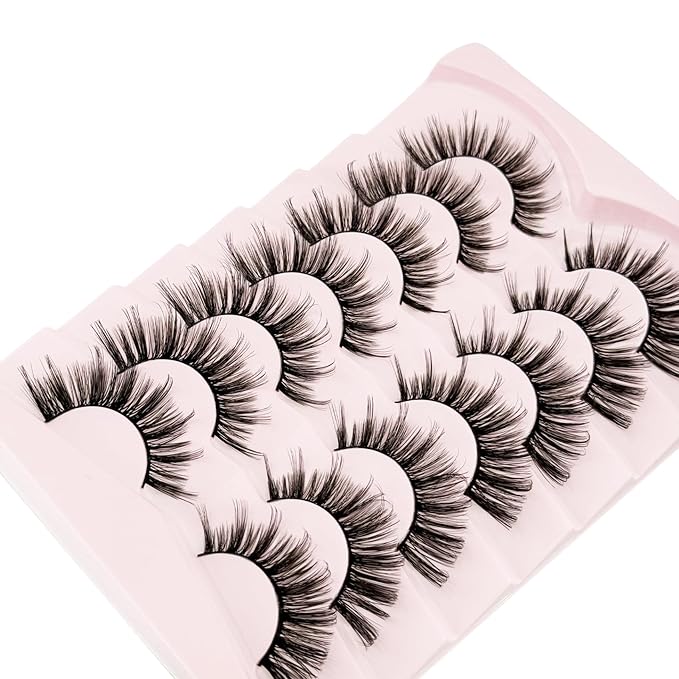Wispy Natural Look Lashes Yasnai Cat Eye Lashes False Eyelashes Lashes Fake Lashes Eyelashes Natural 7 Pairs Pack