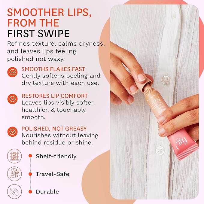 Fig.1 ReviveLip Enzyme Mask | Hydrating Lip Balm for Dry Flaky Lips – Vegan Moisturizing Lip Treatment with Papain & Hyaluronic Acid | Overnight Lip Mask | Lip Moisturizer for Sensitive Skin 0.5 oz