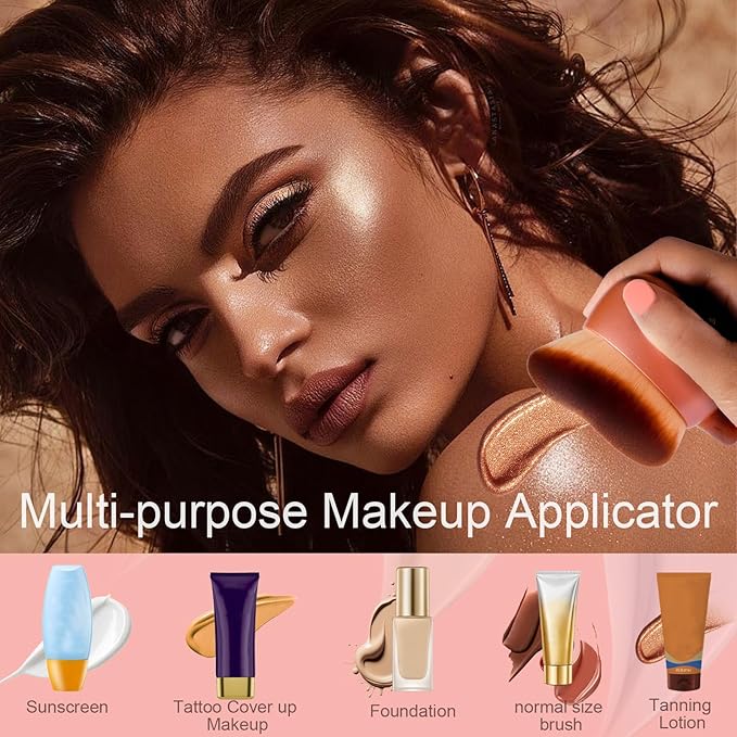 Extra Large Body Makeup Brush for Self Tanner,75mm Face Leg Makeup &Body Kabuki Blending Brush for Tanning Lotion,Wide-headed Bronzer Brush,Body Coverage Applicator for Tattoo Cover up Makeup