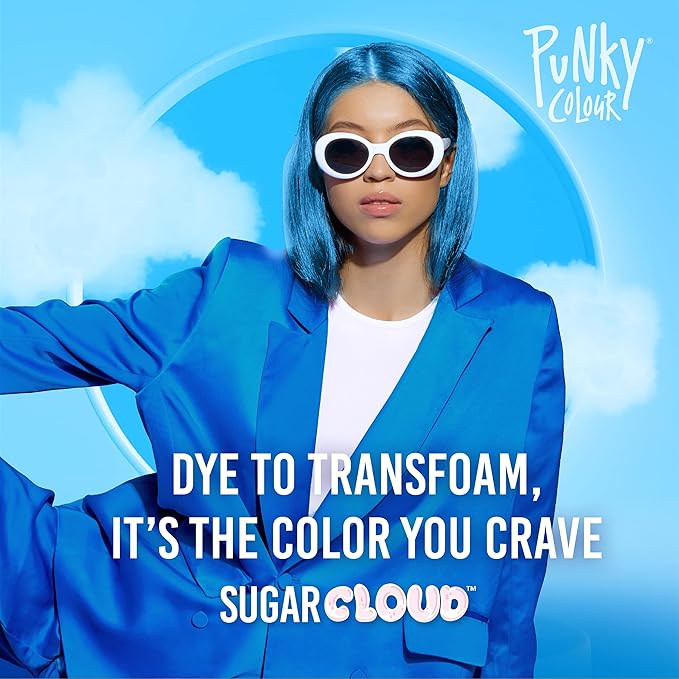 Punky Sugar Cloud Semi-Permanent Foam Hair Color, Jawbreaker - Vibrant Hair Dye for Long-Lasting Color, Easy Application Foam Hair Dye, 6 fl oz.