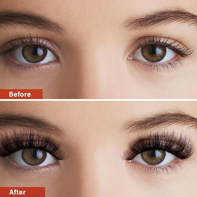 Lash Cluster 132pcs Individual Lashes,8-16mm Diy Lash Extension,D Curl Lash Clusters Wispy,3D Natural Lash Clusters Look Like Eyelash Extension DIY at Home (Orange Whisper-D-8-16mix)