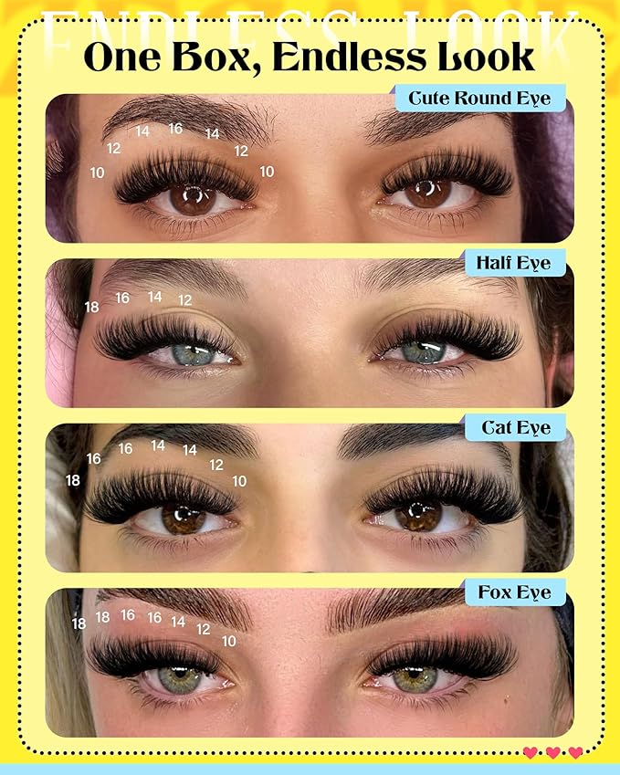 Fluff Individual Lashes Wispy Lash Clusters 100D Cluster Eyelash Extensions Volume Classic Lash Extension Soft as Cashmere SIY Eyelash Clusters 10-18MM by Zegaine(Separate It by Yourself)