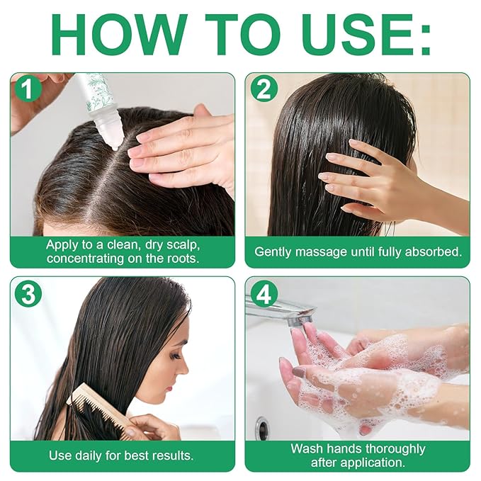 Rosemary Hair Growth Serum Roll On, Hair Thicker Serum with 3% Rosemary, 3% Redensyl & 2% Anagain, Scalp Serum, Reduces Hair Fall & Follicle Strengthener, Thicker, Fuller Hair, All Hair Types (1PCS)