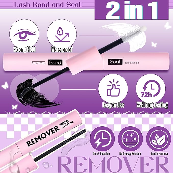 Natural Lash Clusters Kit Wispy Eyelash Clusters CC-Curly Cluster Eyelash Extensions 132 pcs Individual Lash Extensions DIY Lash Extension Kit with Lash Bond and Seal and Remover Lash Kit by Mavphnee