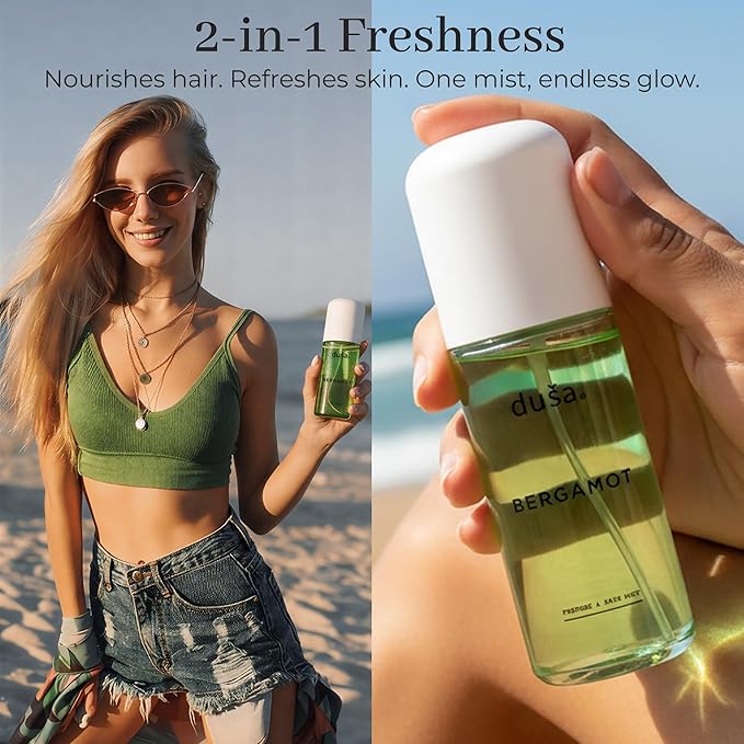 DUSA Bergamot Hair Perfume & Body Mist for Women – Long Lasting Body and Hair Mist, Vacation Spray & Perfume para el Cabello de Mujer with Nourishing Oil, 100 ml