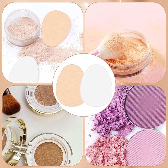 12 Pcs Flat Makeup Sponge, Smooth Makeup Sponges Cushion Foundation Puff Make up Cushion Make up Applicator Sponge for Natural and Easy Soft Long-lasting and Beginner-friendly(White, Beige)