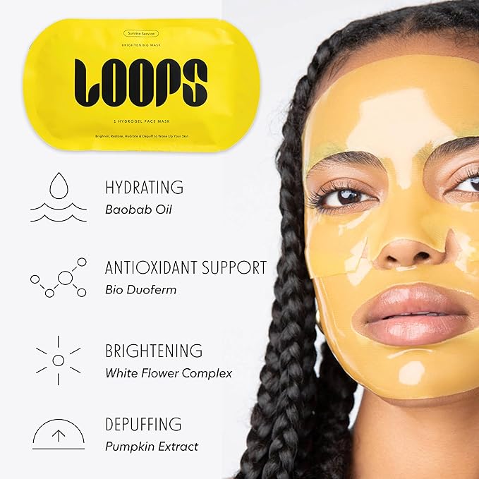 LOOPS VARIETY LOOP KIT - Hydrogel Korean Face Mask for Every Skin- Five Collagen Face Masks fo, Detoxifying, Repairing, & Rejuvenating - Gifts for Women, Stocking Stuffer - 5 Pc