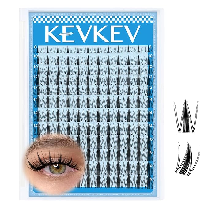 Fairy Lash Clusters 144pcs Manga Lash Clusters Natural Wispy Eyelash Clusters Invisible Ultra-Thin Band Anime Spiky Lashes DIY Lash Extensions (Fairy01, 8-18mix)