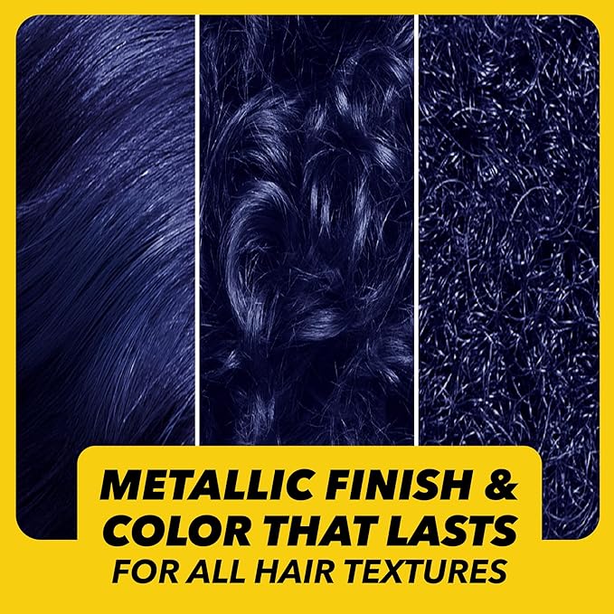 got2b Metallics Permanent Hair Dye, Blue Mercury M67, Hair Color for Women & Men, Formulated with Metallic-Shine Booster for Cool, Shimmering Tones, Lasts Up to 30 Washes, 1 Kit