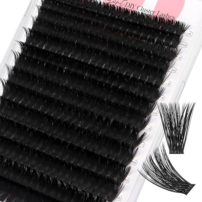 Volume Lash Clusters 280Pcs Eyelash Clusters DIY Lashes Natural Look 100D Reusable Super Thin Band & Soft Individual Faux Mink Lashes by Winkgiggle (100D)
